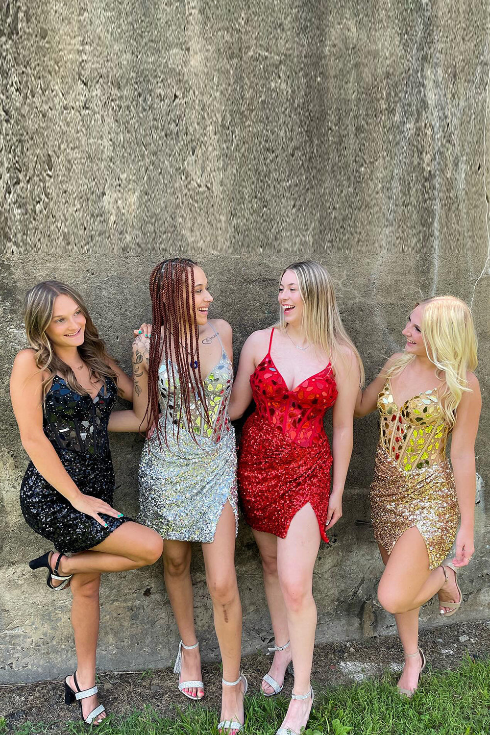 Sparkly Red Sequin Tight Short Mirror Homecoming Dress/Mini Dress