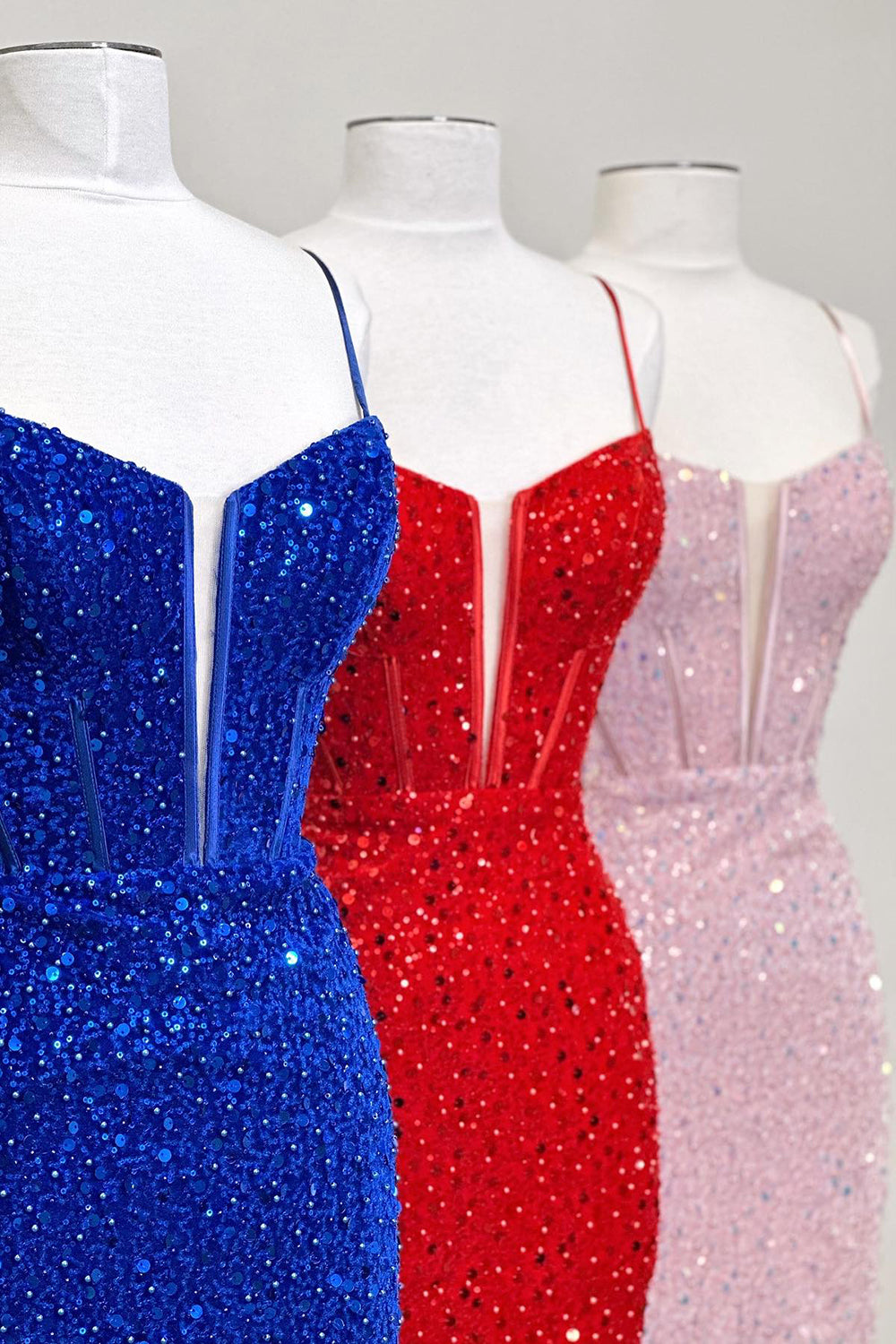 Sparkly Fuchsia Sequins Corset Tight Short Homecoming Dress/Mini Dress