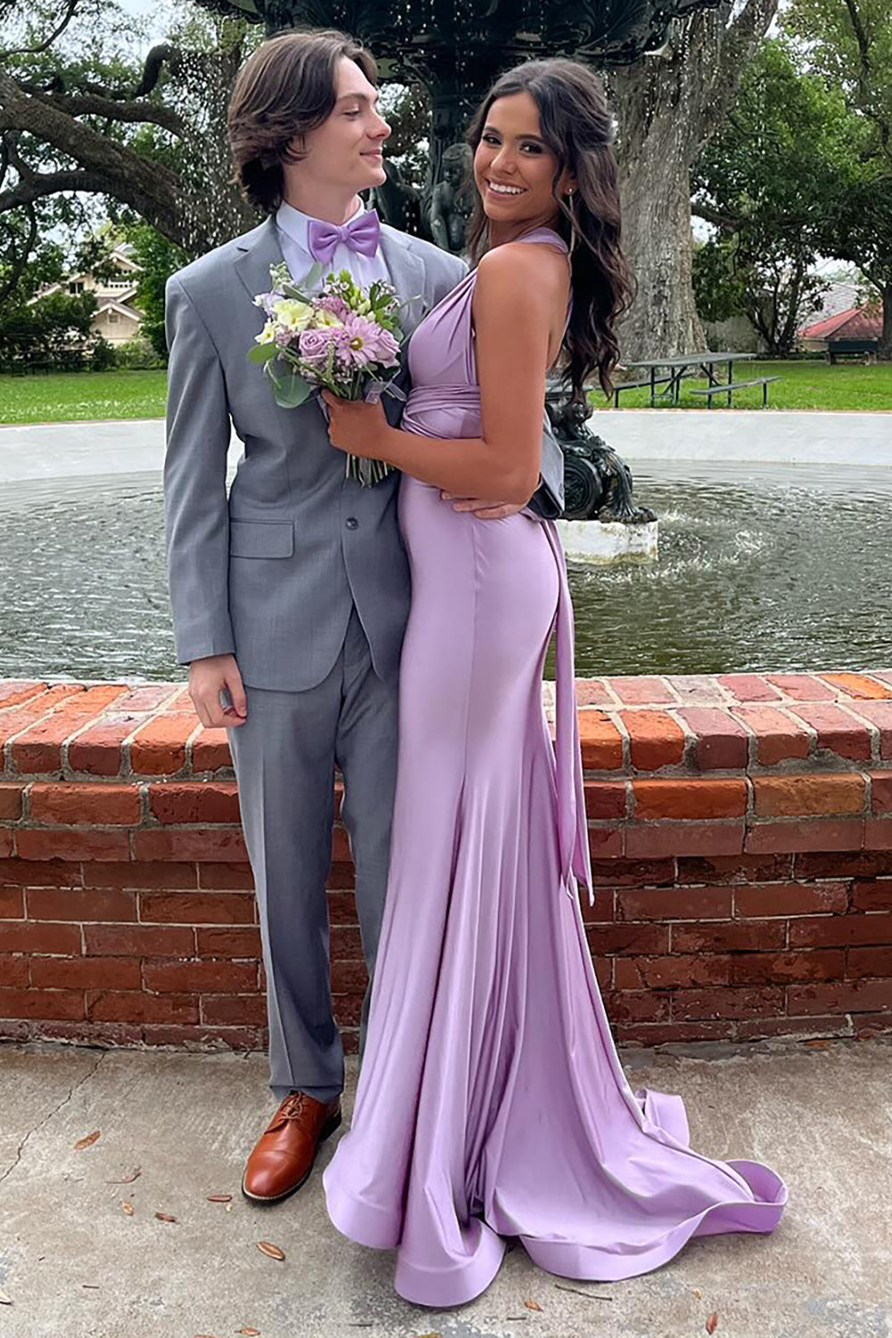 Elegant Light Blue Satin Mermaid Prom Dress with Halter Neck and Backless Design