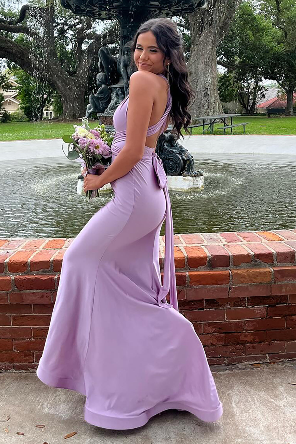 Elegant Light Blue Satin Mermaid Prom Dress with Halter Neck and Backless Design