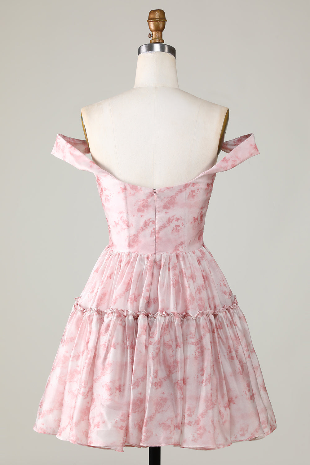 Sage Floral A-Line Corset Short Homecoming Dress/Mini Dress