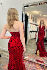 Golden Sparkle Mermaid Prom Dress with Halter Neck and Back Cutout
