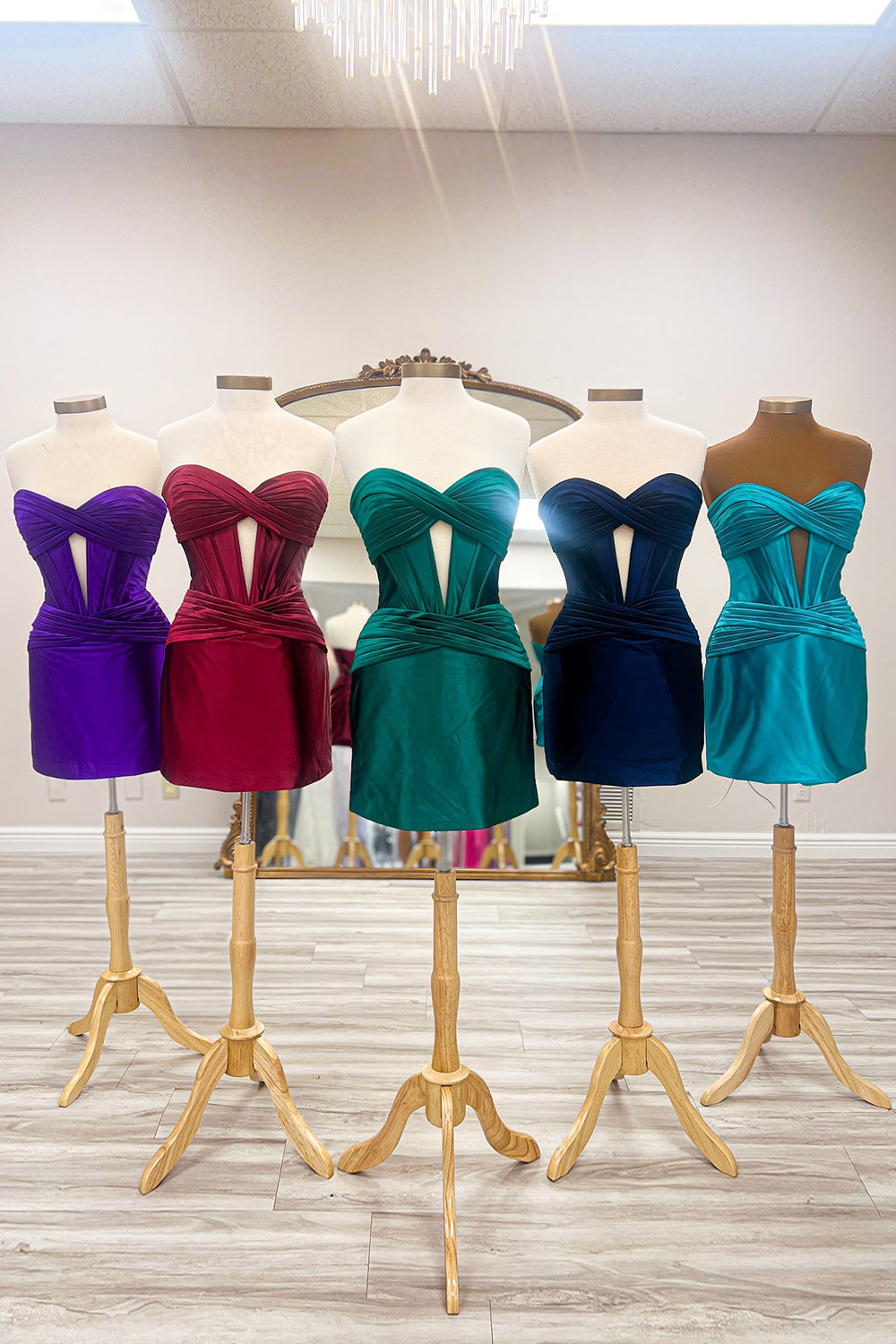 Blue Corset Keyhole Tight Short Homecoming Dress/Mini Dress with Ruffles