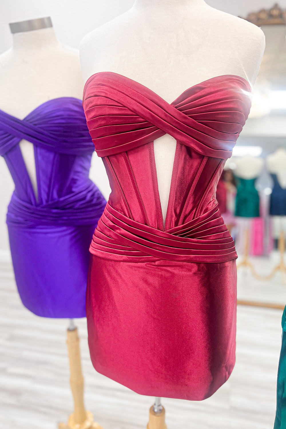 Lilac Sweetheart Corset Tight Short Homecoming Dress/Mini Dress