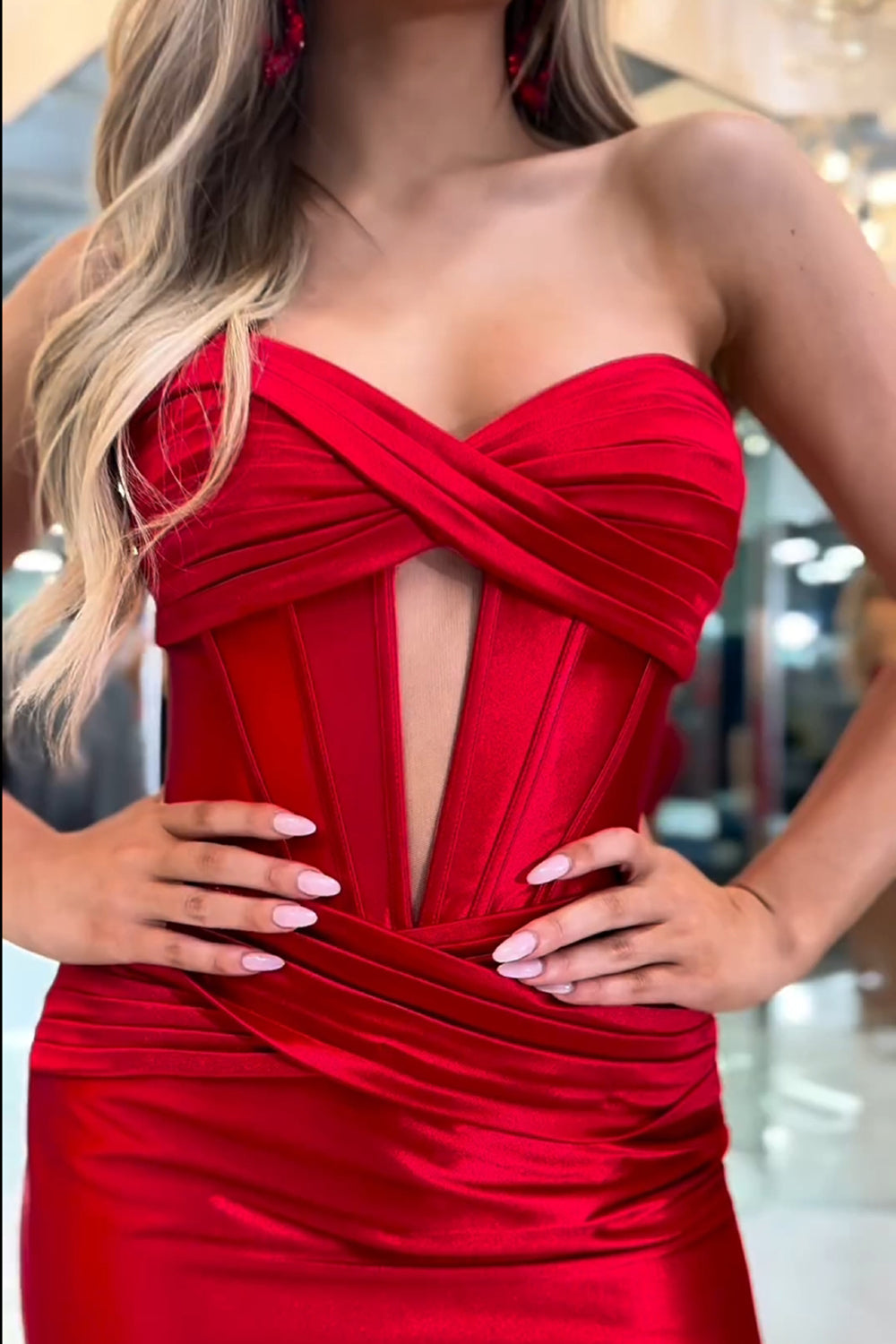 Hot Pink Corset Sweetheart Tight Short Homecoming Dress/Mini Dress