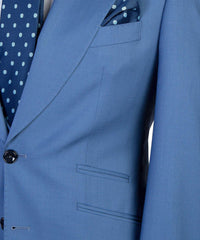 Eliot Modern Blue Peaked Lapel Three-Piece Men's Suits for Business
