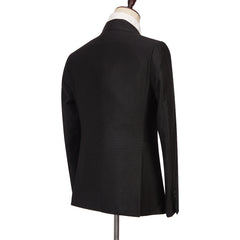 Latest Design Best-Fitted Black Double-Breasted Peaked Lapel Men's Suits