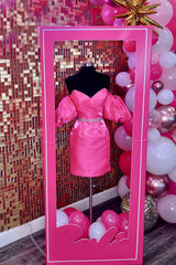 Sparkly Fuchsia Sequined Sweetheart Tight Short Homecoming Dress/Mini Dress