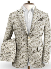 Handsome Flower Printed Two-Piece Casual Prom Outfits for Guys