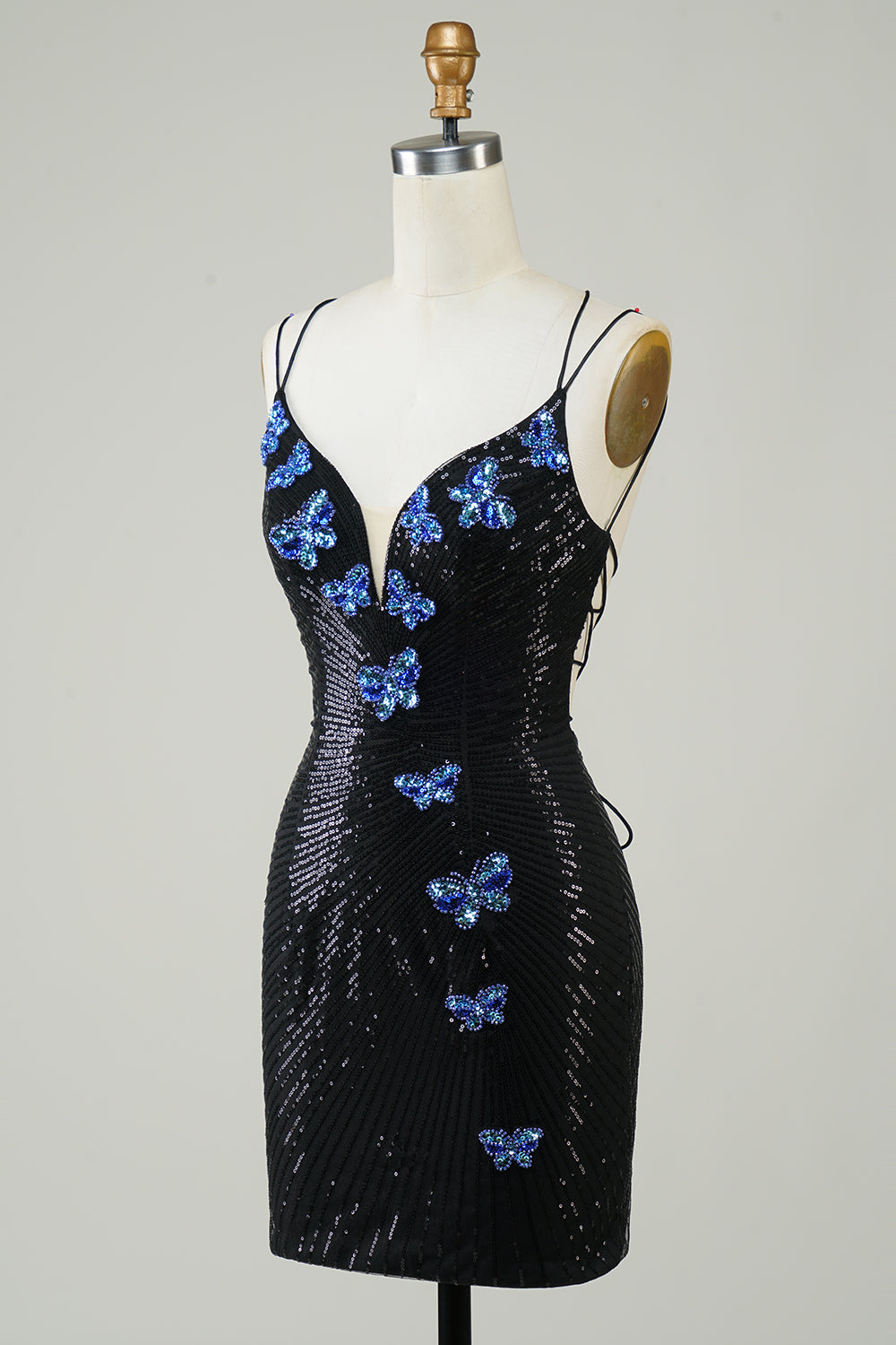 Sparkly Royal Blue Sequins Beaded Tight Short Homecoming Dress/Mini Dress