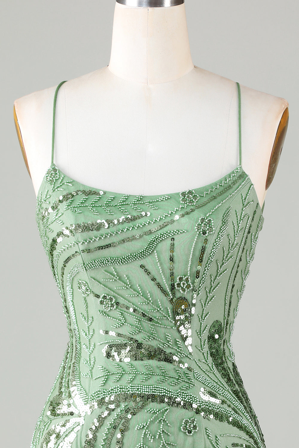 Glitter Green Sequins Tight Beaded Short Homecoming Dress/Mini Dress