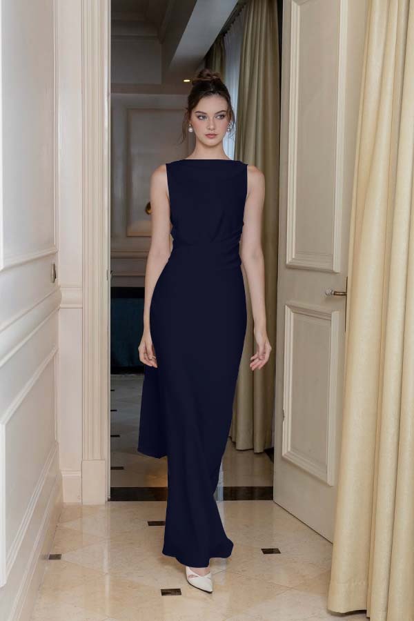 濠㈣泛绉撮崺妗筺e Shoulder Long Sleeve Long High Split Formal Dress With Beading