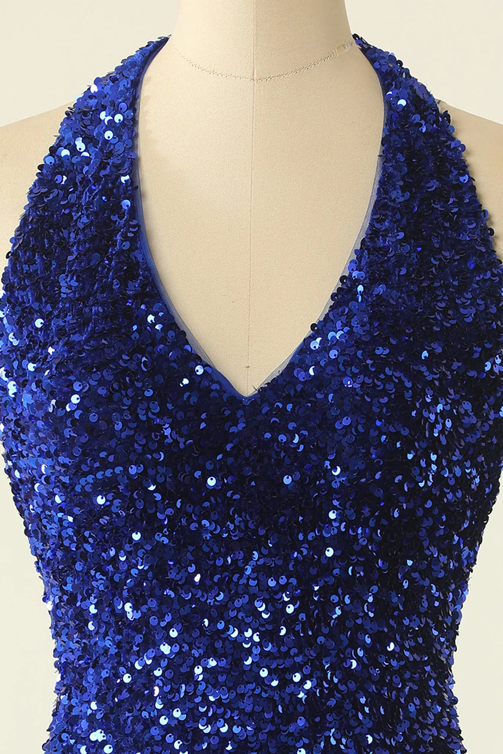 Sparkly Green Halter Sequins Backless Tight Short Homecoming Dress/Mini Dress