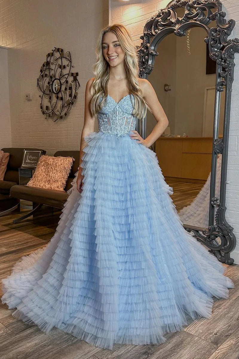 Elegant Pink Sweetheart Corset A-Line Prom Dress Featuring Appliques