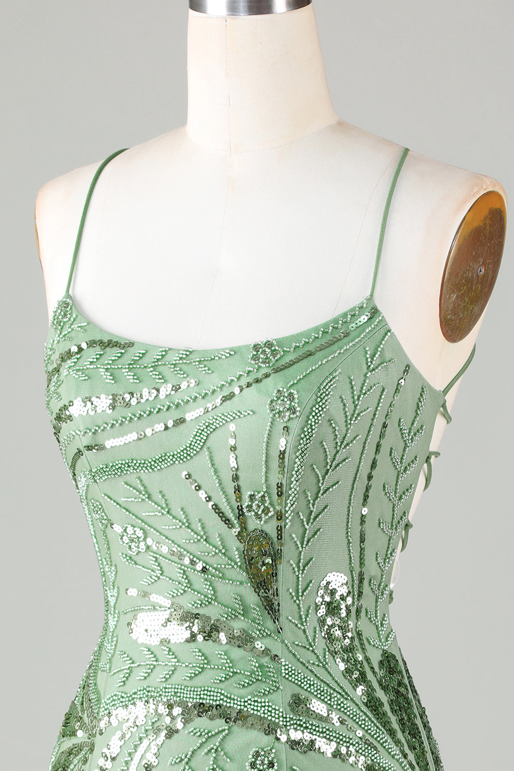 Glitter Green Sequins Tight Beaded Short Homecoming Dress/Mini Dress