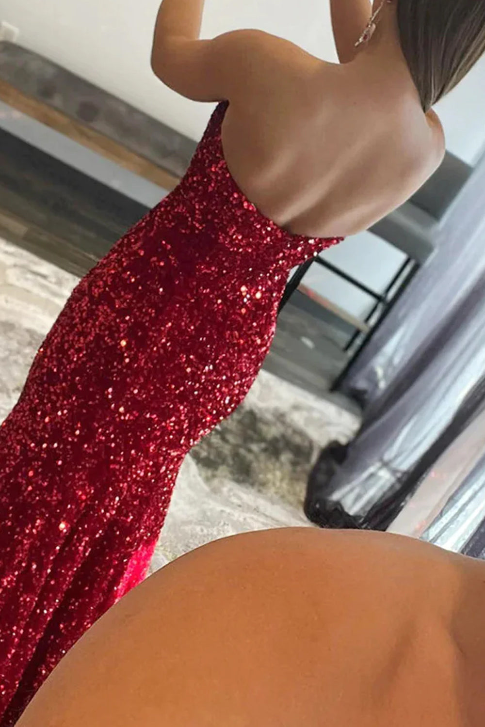 Royal Blue Sequin Mermaid Gown for Prom
