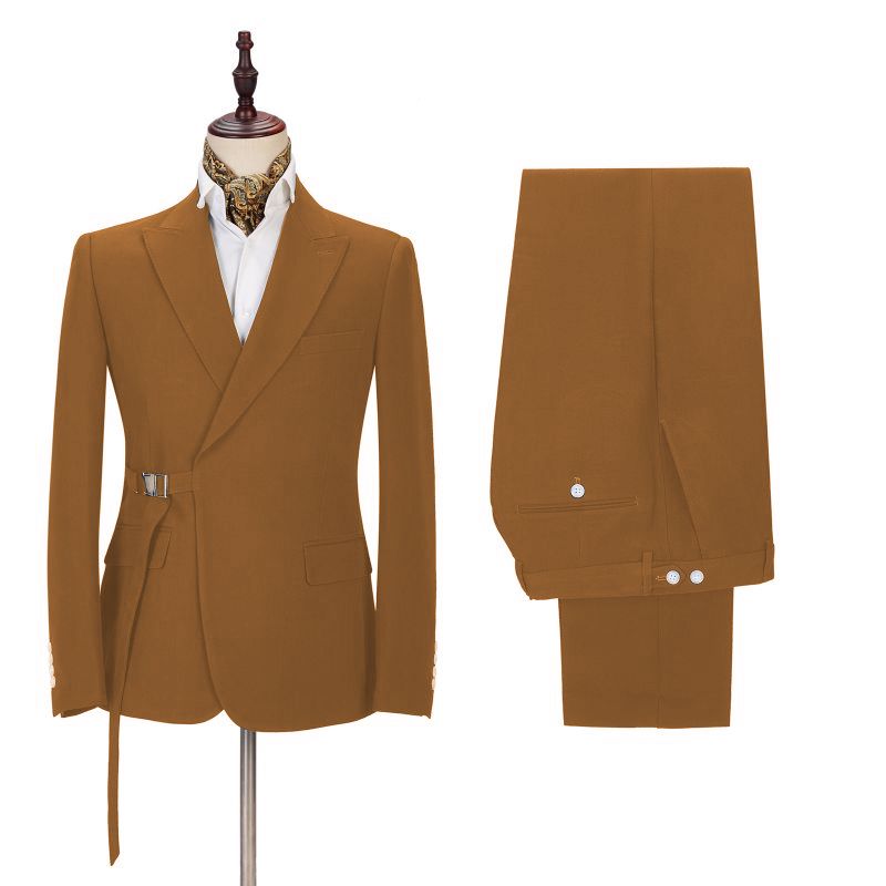 David Stylish Peaked Lapel Two-Piece Prom Attire for Guys