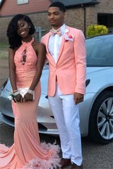 New Arrival Pink Shawl Lapel Casual Party Prom Suit with One Button for Man