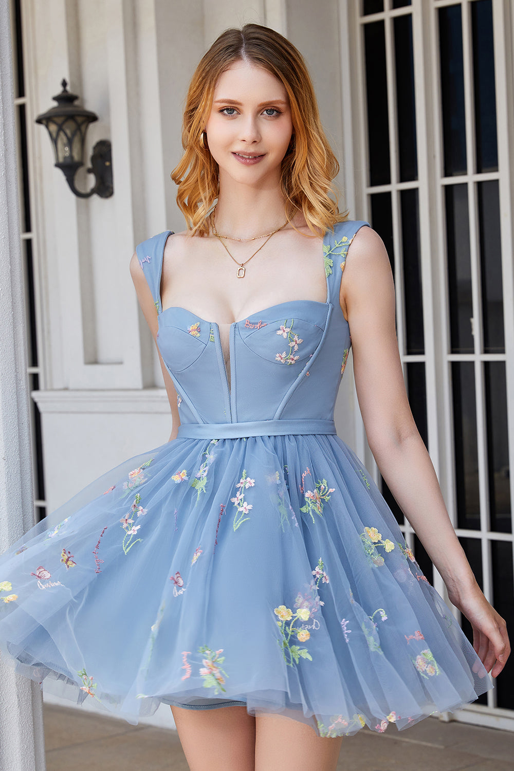 Champagne Cute A Line Sweetheart Short Homecoming Dress/Mini Dress