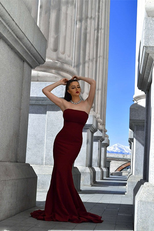 Strapless Mermaid Evening Dress