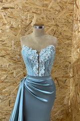 Sleeveless Mermaid Appliques Evening Dress With Split