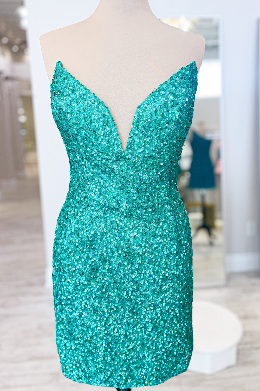 Sparkly Silver Sweetheart Sequins Tight Short Homecoming Dress/Mini Dress