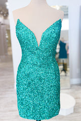 Sparkly Silver Sweetheart Sequins Tight Short Homecoming Dress/Mini Dress