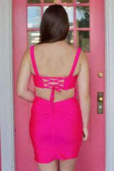 Simple Black Lace-Up Back Tight Homecoming Dress/Mini Dress