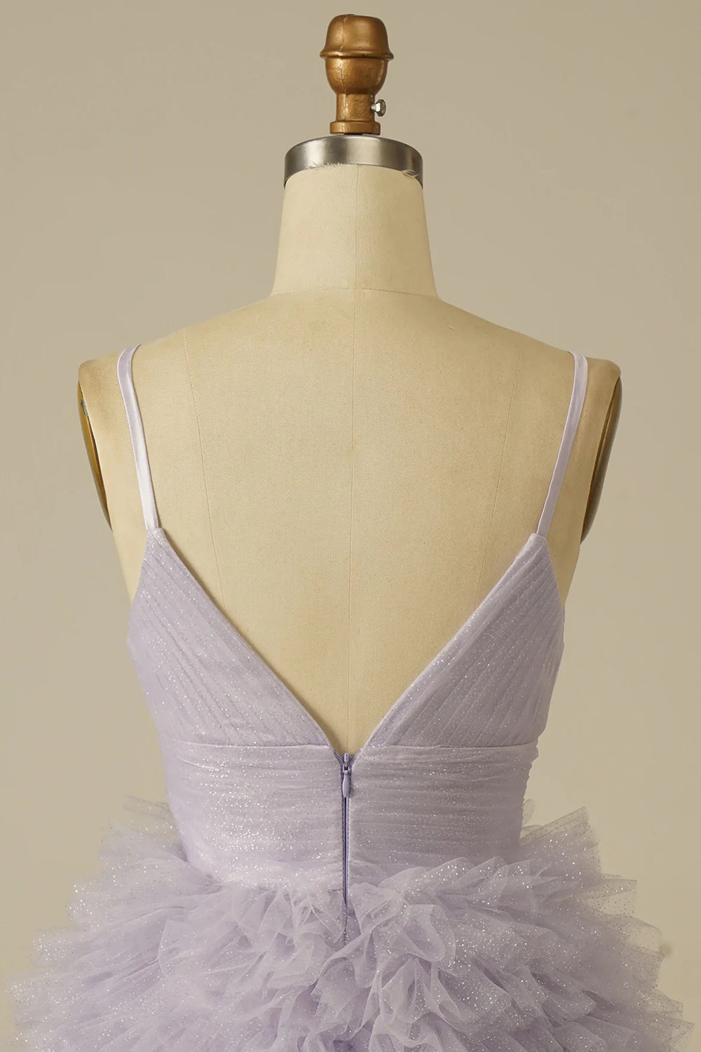 Sparkly Light Blue A-Line Tulle Tiered Short Homecoming Dress/Mini Dress