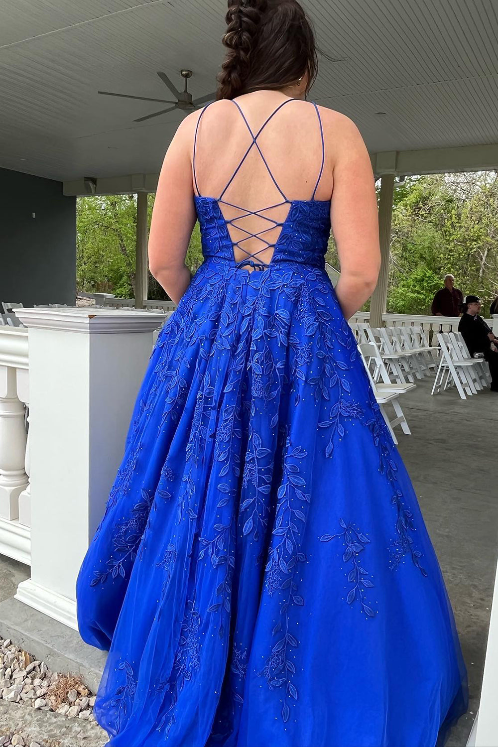 Red Princess Prom Dress with Spaghetti Straps