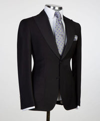 Newest Black Duncan Two-Button Peaked Lapel Men's Suits for Business