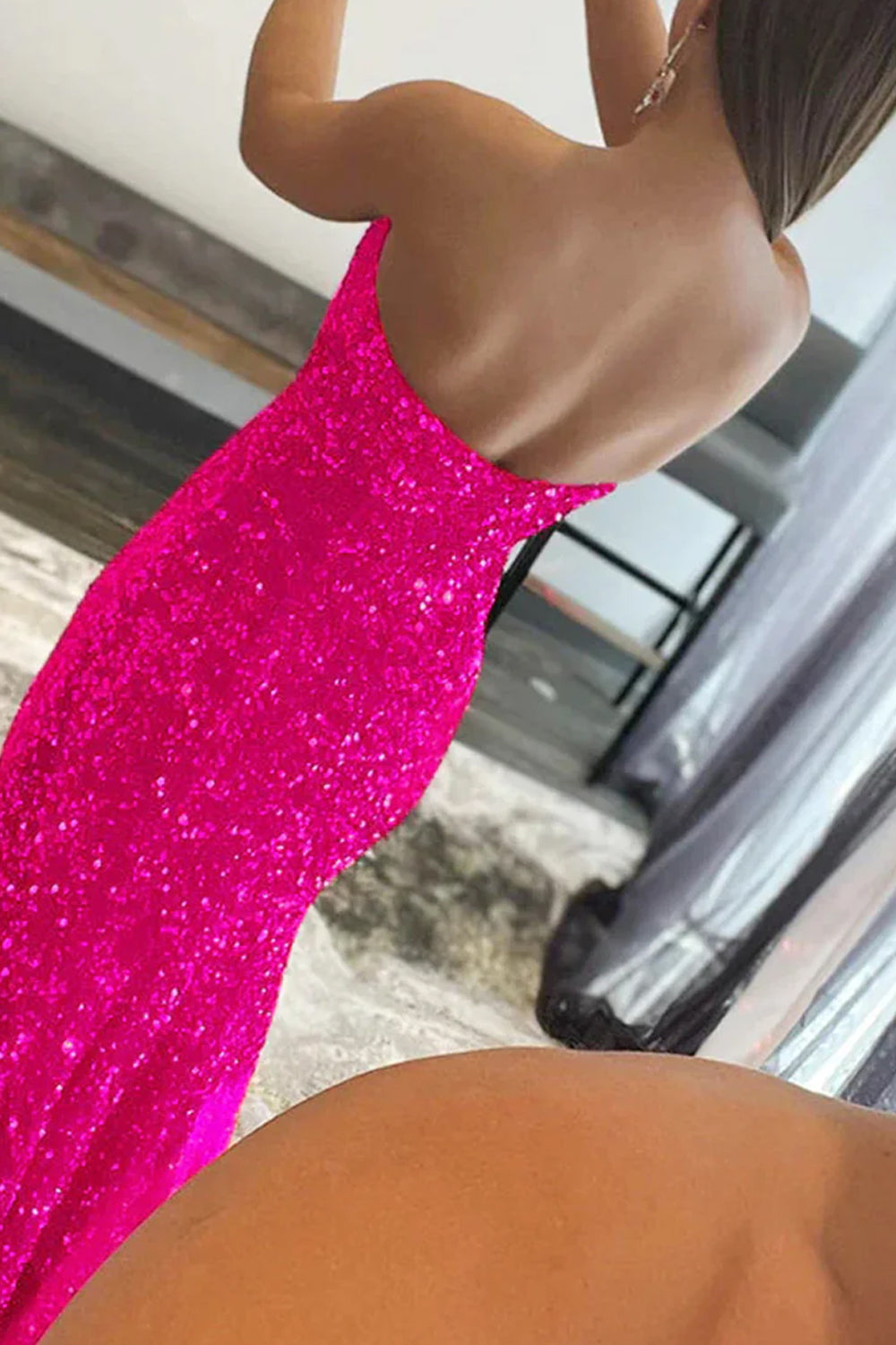 Royal Blue Sequin Mermaid Gown for Prom