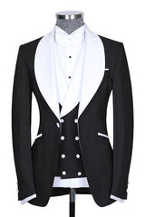 Newest Beach Wedding Suits with Black Shawl Lapel for Groom