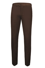 Elegant Brown Slim Fit Three-Piece Peaked Lapel Wedding Suit for Men