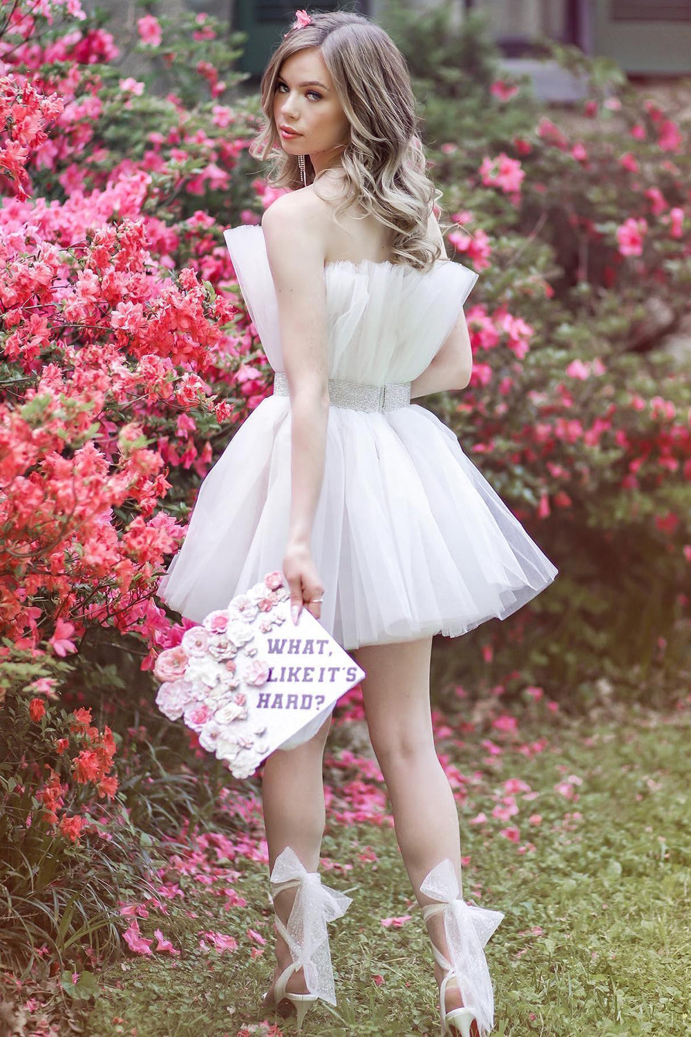 White Strapless A-Line Short Homecoming Dress/Mini Dress