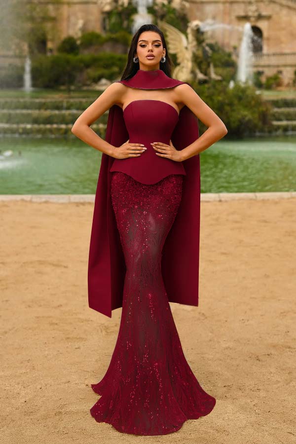 Strapless Sleeveless Long Mermaid Formal Dress With Appliques