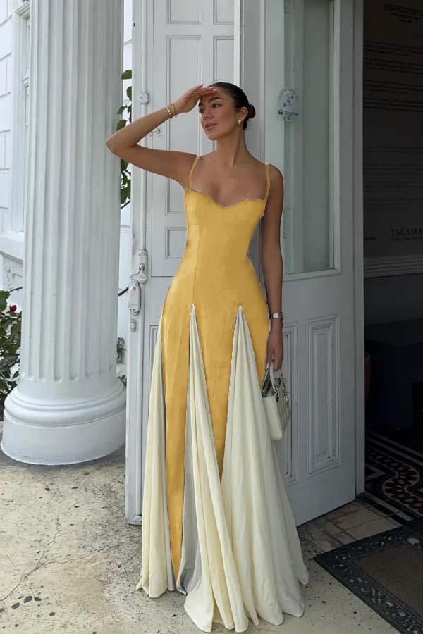 Sweetheart Spaghetti Strap Sleeveless Long Formal Dress With Ruffles