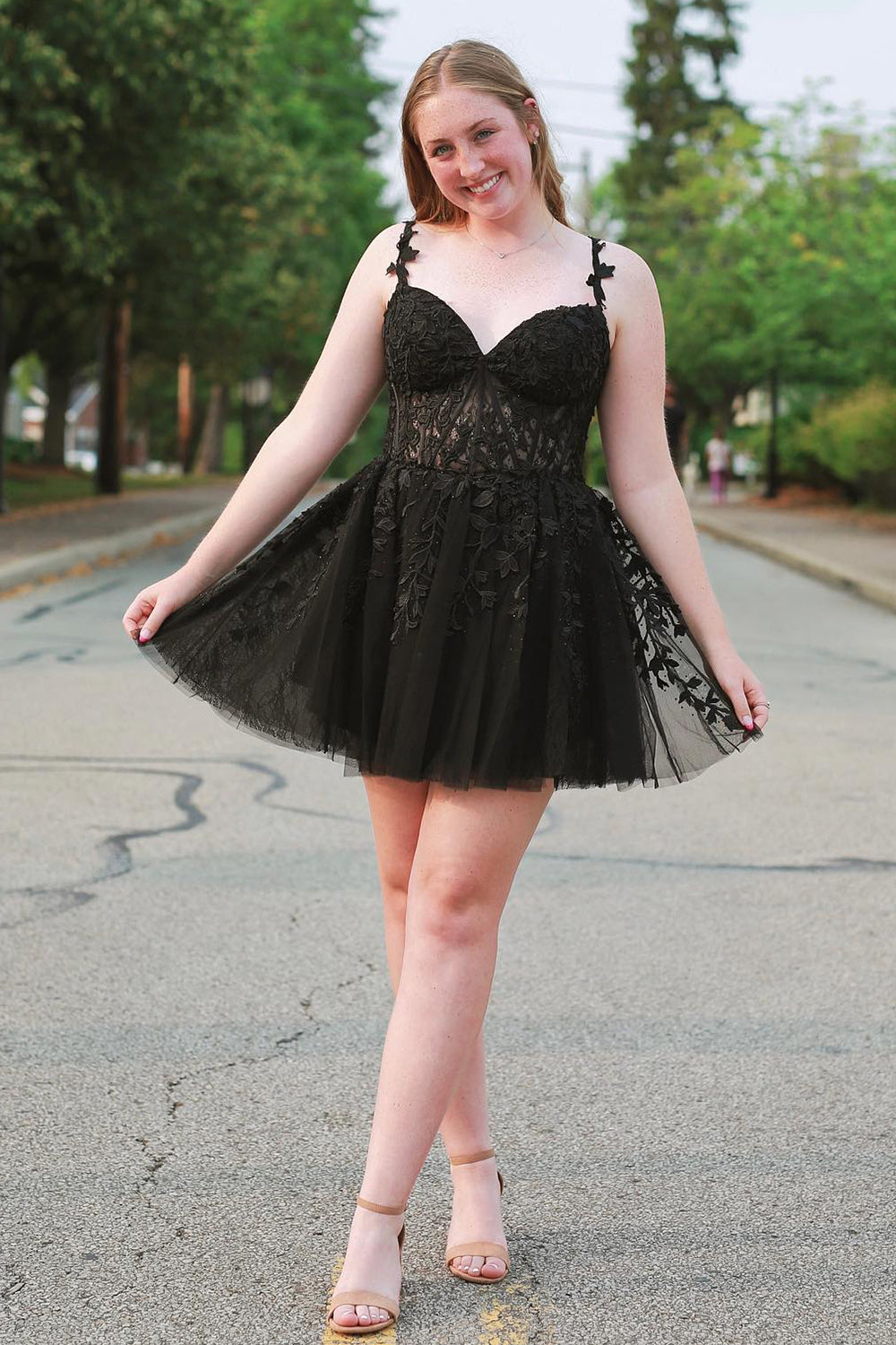 Mint Backless Short Homecoming Dress/Mini Dress with Appliques