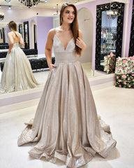 Sequins Spaghetti-Straps Evening Dress