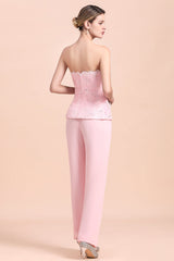 Strapless Sleeveless Appliques Jumpsuit-koscy