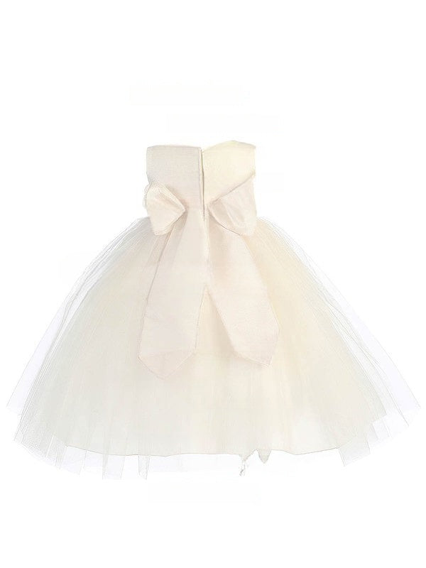 Scoop Neck Tulle Ball Gown with Sashes & Ribbons for Boutique Flower Girl Dresses