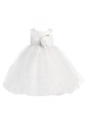 Scoop Neck Tulle Ball Gown with Sashes & Ribbons for Boutique Flower Girl Dresses